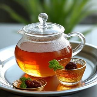 Servizio di tè alla menta tradizionale in chiave moderna